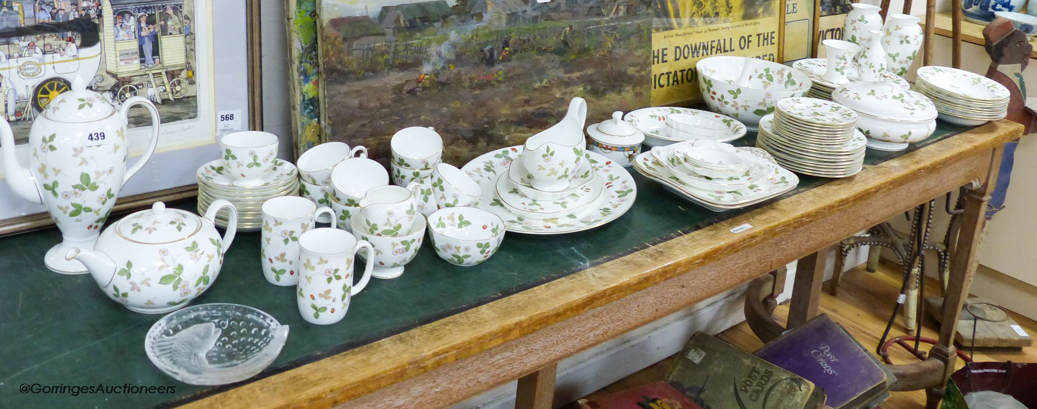 A Wedgwood wild strawberry tea and dinner service